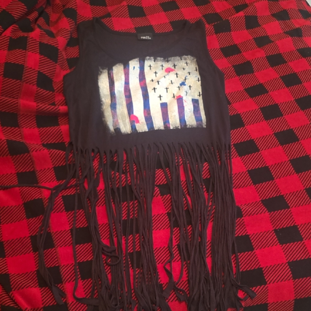 Rue21 Black Fringe Camisole